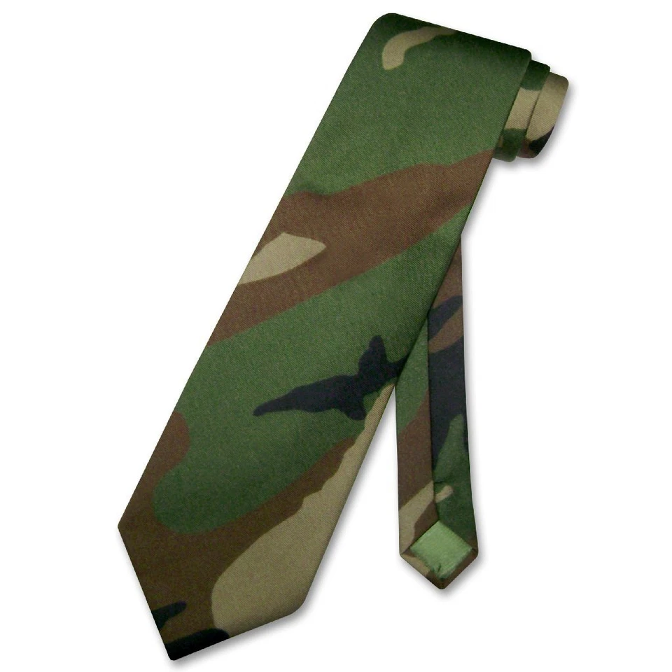 Corbata COVONA Para hombres Verde Oscuro Ejército Camuflaje Militar Para Hombre Foto 1 de 2