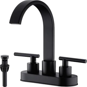 4" Centerset Bathroom Faucet 3 Hole, High Flow Waterfall Spout - Bild 1 von 34