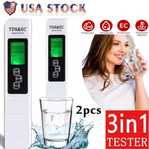 2pc-Upgrade 3 in 1 TDS Meter Digital Water Tester For Drinking Water- 0-9990ppm - Picture 1 of 11