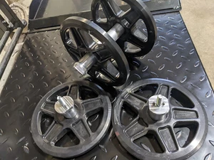 REAR AXLE HD GTP - WHEEL KITS 1/2 Slotted RAIL - 4 Wheels 8.5'' kit - Picture 1 of 2