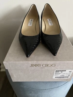 Tacones Jimmy Choo Amelia Kitten 39,5 piel de serpiente negros Foto 1 de 4