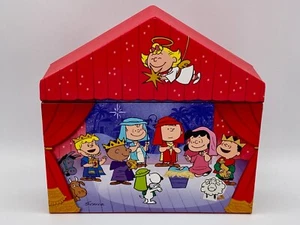 Peanuts Hallmark Nativity Christmas Pageant Card Storage Box Empty - Picture 1 of 8