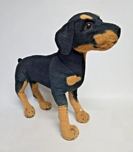 Schwarz und hellbraun 18 Zoll Plüschhund Kuscheltier stehend - Bild 1 von 6
