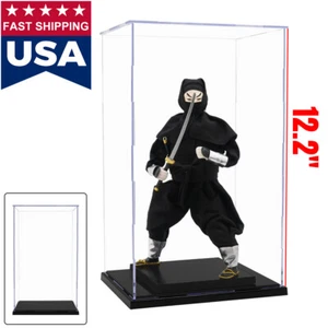 US 12"H Acrylic Display Case Plastic Self-Install Box Protection Toys Dustproof - Picture 1 of 12