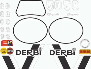 STAR SAM® KIT ADHESIVOS DERBI RD 50 PEGATINAS MOTOS CLÁSICAS MOTORBIKE STICKERS