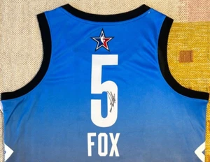 De'Aaron Fox Signed Autograph 2023 NBA All Star Jersey Spurs Kentucky Kings USA - Picture 1 of 4