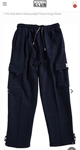Pro Club Men's Heavyweight Fleece Cargo Pants Size XL - Picture 1 of 7