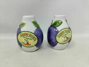 country kitchen by rayware hand painted ceramics salt & pepper NEW with tags - Picture 1 of 5