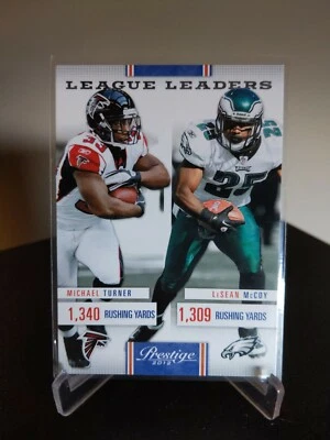 2012 Prestige League Leaders #6 Michael Turner/LeSean McCoy - Falcons/Eagles - Image 1 of 2