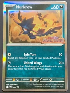 Murkrow Pokemon Paldea Evolved SVP 021 Prelanzamiento Black Star Promo Casi Nuevo - Imagen 1 de 2