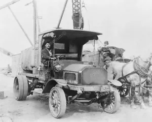 Mack Truck Antique Vintage 1910s Reprint 8x10 Old Photo - Foto 1 di 1