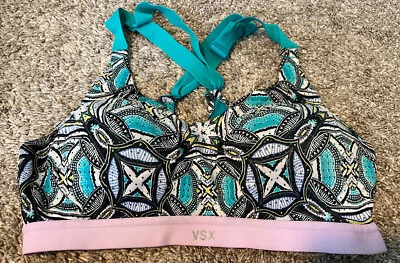 Victorias Secret VSX Womens 32C Sports Bra Geometric Pattern - Image 1 of 4