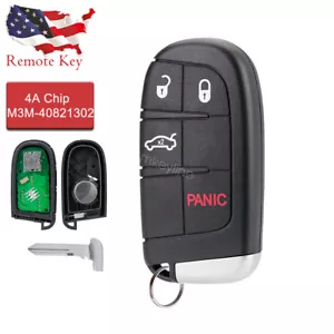 Keyless Remote Key Fob For 2019 2020 2021 Dodge Challenger M3M-40821302 68155686 - Picture 1 of 6