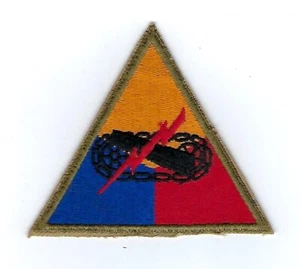 Parche de hombro vintage de las fuerzas blindadas de Estados Unidos de la 11 Guerra Mundial, bordado - Imagen 1 de 2