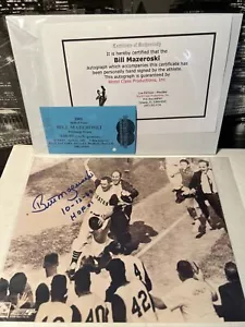 bill mazeroski Hand Signed 1960 World Series Home Run 8x10 Photo W/ COA Pirates - Picture 1 of 7