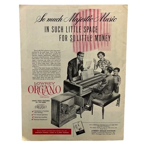 Lowrey Organo Elektronische Orgel Vintage Printwerbung 50er Chicago Illinois - Bild 1 von 6