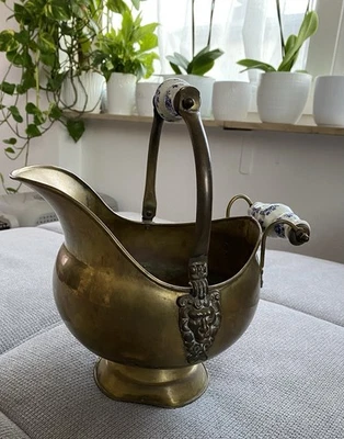 Alter großer Übertopf Topf Messing Schütte (33) - Bild 1 von 4