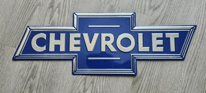 Chevrolet Chevy Emblem Logo Fliege 28" geprägt Metall Blechschild Oldtimer Garage - Bild 1 von 4