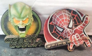 VINTAGE Marvel Comics Superheroes Magnets GREEN GOBLIN & SPIDER-MAN HTF RARE 🔥 - Picture 1 of 1