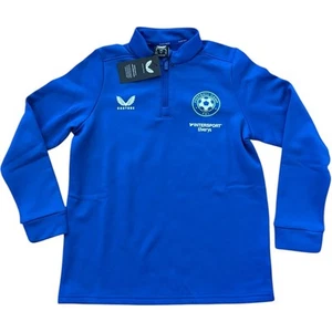 NWT Castore Intersport Elverys FAI Football Camp blue long sleeve 1/4 zip Large - Picture 1 of 18