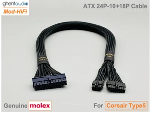 ⚡️Cable ATX de 24 pines para Corsair Type5 (SF, SF-L, RMx-Shift) - 📏60 cm / 24 pulgadas - Imagen 1 de 5