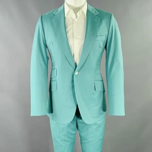 RICHFRESH Size 40 Green Wool Notch Lapel Suit - Picture 1 of 10