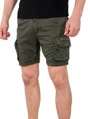 BNWT Alpha Industries Crew Shorts Stretchable Dark Olive size 34 fit 33 Waist - image 1 of 4