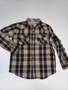 Timberland braun kariertes Hemd Jungen Large Langarm Knopfleiste Baumwolle - Bild 1 von 8