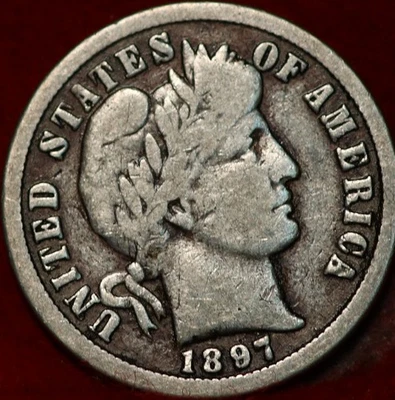 1897-O New Orleans Mint Silver Barber Dime - Image 1 of 2