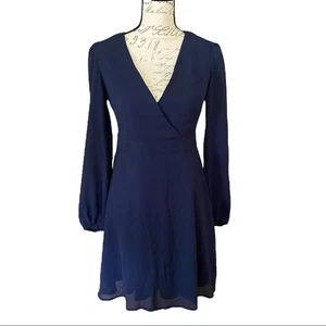 Cupshe Blue Long Sleeve Layered Dress Size Small NEW - Picture 1 of 2
