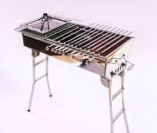 Stainless Steel Charcoal Grill Kebab BBQ Portable Mangal +10 FREE Skewers