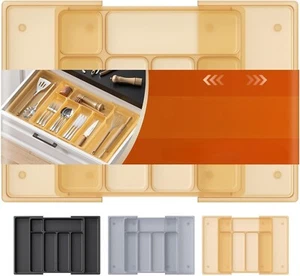 Silverware Drawer Organizer Expandable Utensil Tray for Kitchen BPA ... - Picture 1 of 6