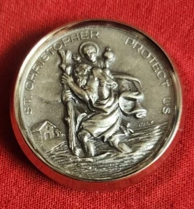 St Christopher Magnetic Medal From ITALY - Picture 1 of 6