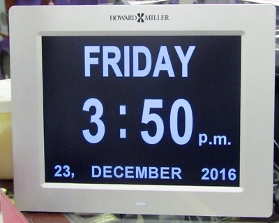 625-632 NEW HOWARD MILLER TABLE/WALL DIGITAL CLOCK CALLED "MEMORY" Retails $227 - Image 1 of 4