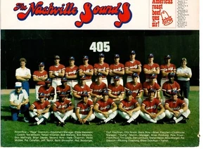 ORIGINAL 1981 NASHVILLE SOUNDS 8.5X11 TEAM PHOTO DON MATTINGLY WILLIE MCGEE - Picture 1 of 2