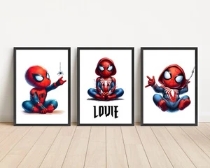 Impresiones de Spiderman de Marvel arte de pared de superhéroes habitación de niños póster regalo impresiones A4 solamente - Imagen 1 de 1
