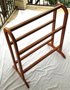 rare (late 60-70-80’s) ”PBJ Mobler,...Denmark” solid teak blanket–etc–stand-rack - Picture 1 of 9