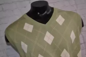 Suéter de golf 42019-a Brooks Brothers verde diamante seda algodón talla XL para hombre adulto - Imagen 1 de 8