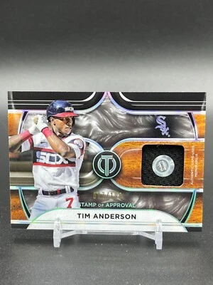 TIM ANDERSON 2022 Topps Tribute Stamp of Approval Relic GU Jersey /199 WHITE SOX - Image 1 of 2