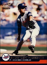 2001 Pacific Anaheim Angels Baseball Card #7 Shigetoshi Hasegawa