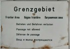 Grenzgebiet DDR-BRD, Schild, Kalter Krieg, Grenze, Mauer