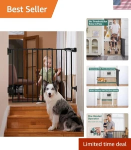 Multi-Purpose 26-43" Gate for Kids and Pets with Easy One-Handed Operation - Picture 1 of 10