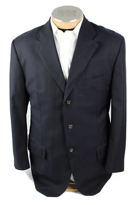 Polo Ralph Lauren Hombres Blazer 42R Azul Marino Lana 3 Botones Sin Ventilación Traje Chaqueta Abrigo Foto 1 de 4