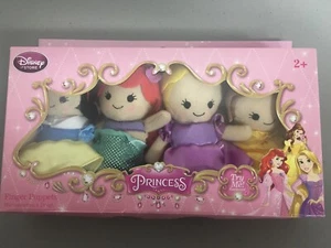 Disney Store Exclusive 4 Pack Princess Finger Puppets - Fabric- Lace Details NEW - Picture 1 of 12