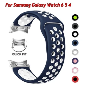 For Samsung Galaxy Watch 6 Classic 43/47mm 40/44mm Silicone Band Quick Fit Strap - Picture 1 of 22