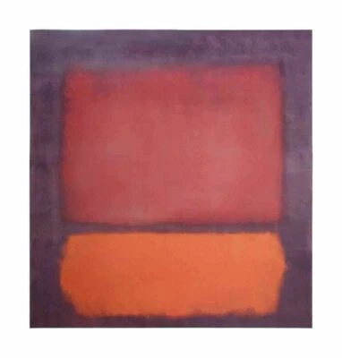 Póster 1998 modernismo rojo, naranja, púrpura Mark Rothko sin título (1962) 47" x 45" Foto 1 de 4