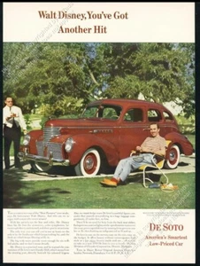 1939 Walt Disney photo De Soto DeSoto car vintage print ad - Picture 1 of 7