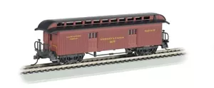 Equipaje de pasajeros antiguo BACHMANN HO con techo Clerestory de extremo redondeado Pe BAC15302 - Imagen 1 de 1