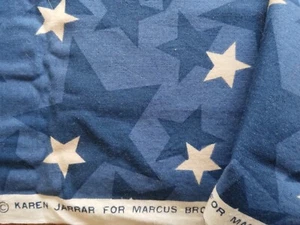 2⁄3 Yd Blue + Stars Karen Jarrar Marcus Brothers Quilt Cotton ~ Quilt of Valor - Picture 1 of 2
