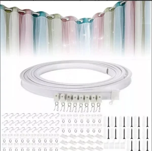 Flexible Bendable Ceiling Curtain Track for Shower Room Divider Curtains RV R2J2 - Picture 1 of 8